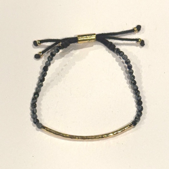 Black and Gold Beaded Bracelet - Picture 1 of 2